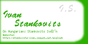 ivan stankovits business card